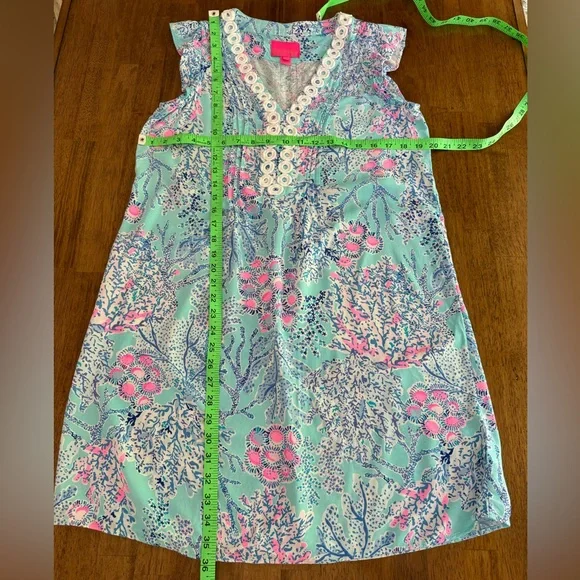 Lilly Pulitzer Joan Tunic Dress SZ S Blue Ibiza Now You Sea Me - Picture 14 of 15